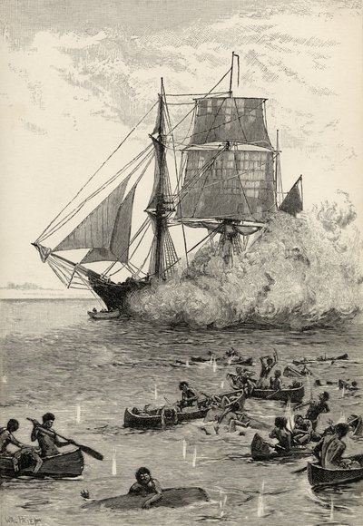 ダニエルデフォー（1660-1731）による「ロビンソンクルーソー」のイラストを1896年に公開 作： Walter Stanley Paget